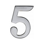 Heritage Brass Numeral 5 - 51mm  – Self Adhesive